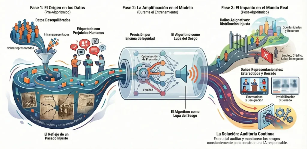 Infografia taxonomia sesgos Inteligencia artificial
